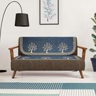 Blue Cotton Blend Sofa Cover, , small image number null