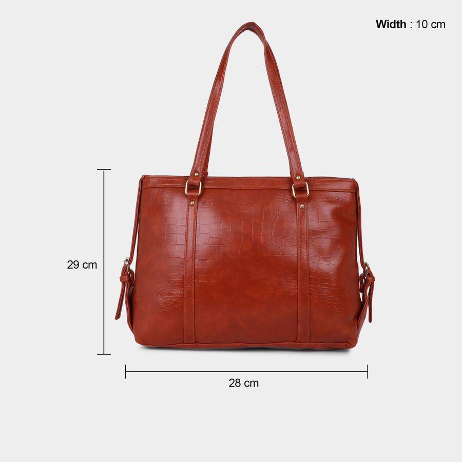 Women's Tan Polyurethane Hand Bag, , large image number null