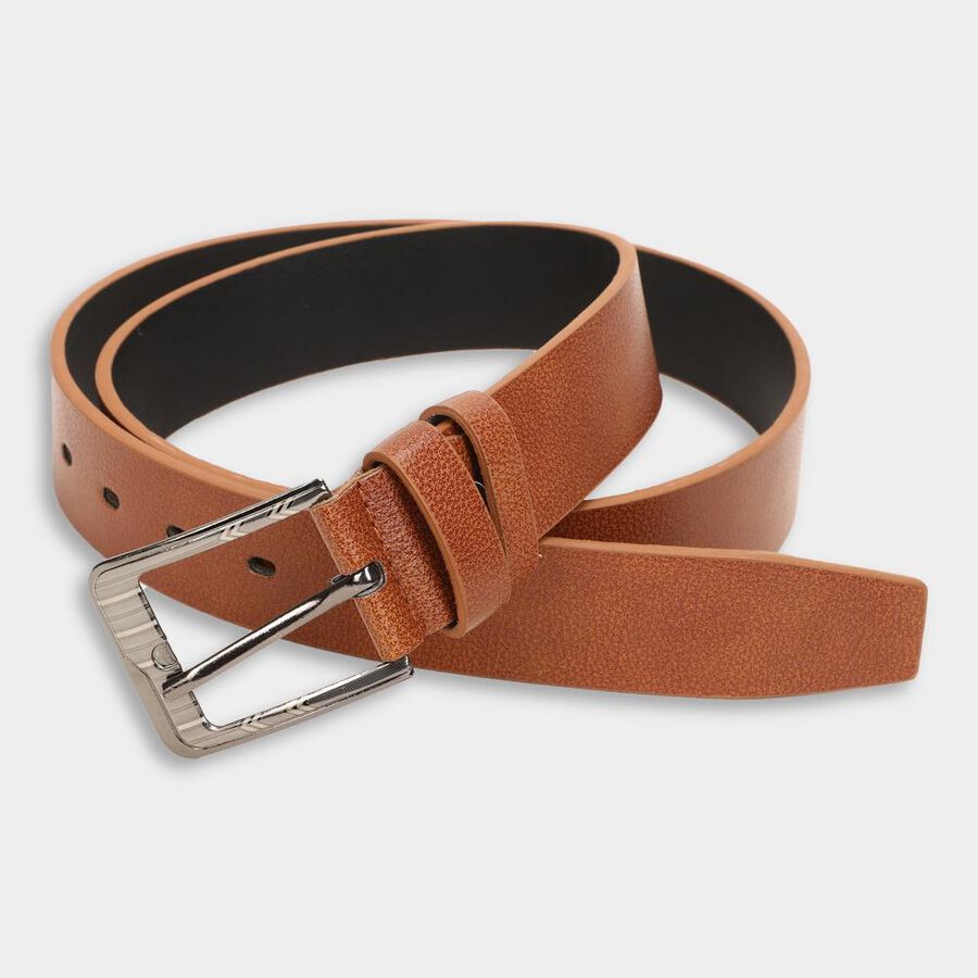 Men's Tan Polyurethane Formal Belt, , large image number null
