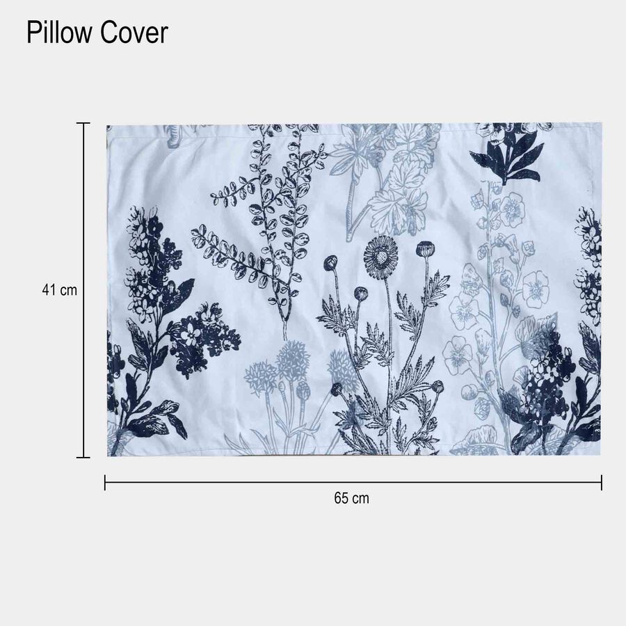 Light Grey Microfiber Double Bedsheet with Pillow Cover, , large