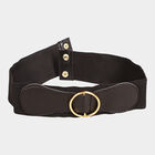 Women's Black Polyurethane Belt, , small image number null