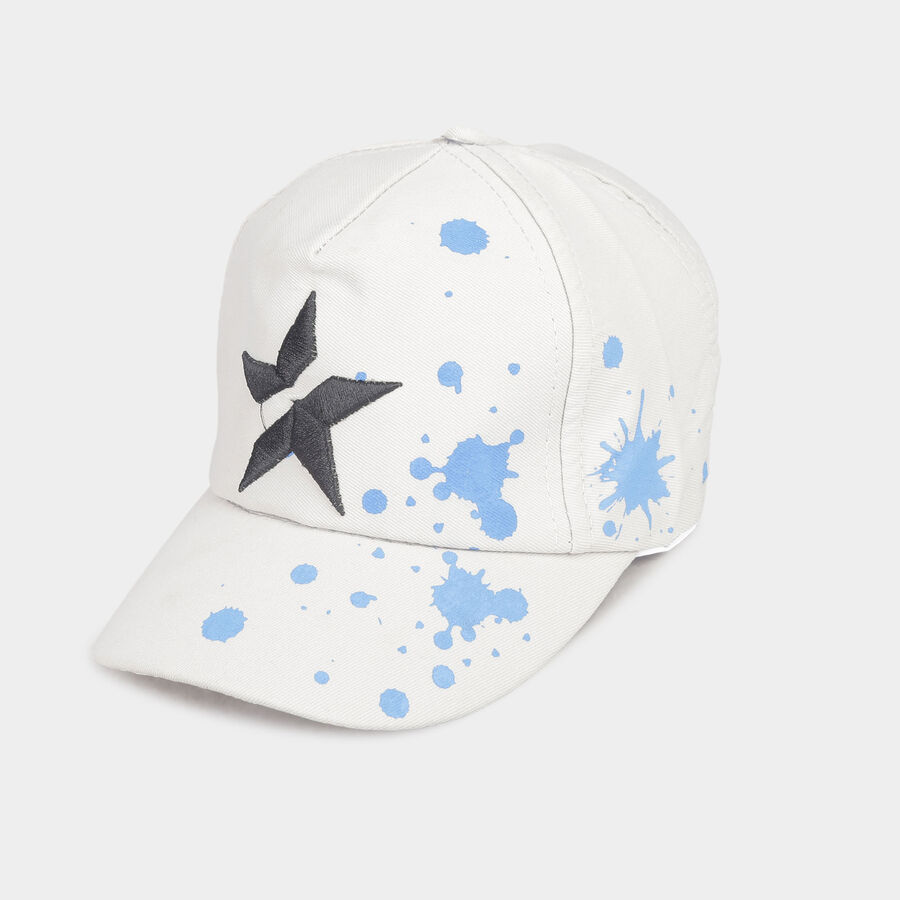 Kids' Grey Nylon/Polyester Cap, , large image number null