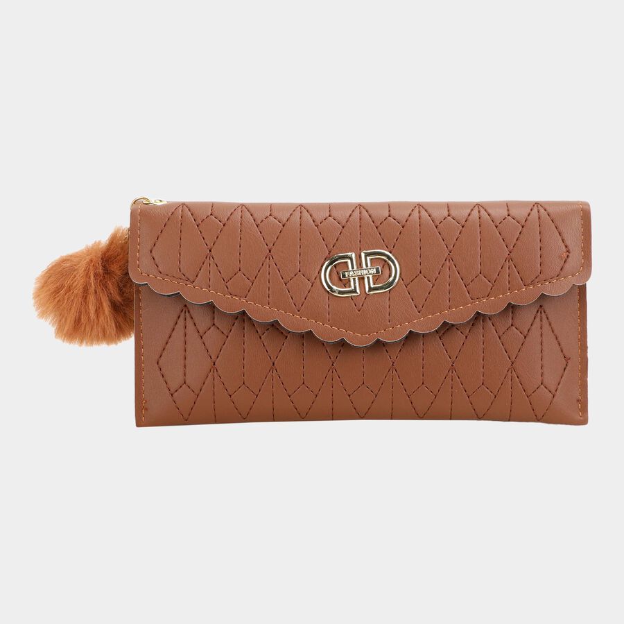 Women's Tan Polyurethane Sling Bag, , large image number null