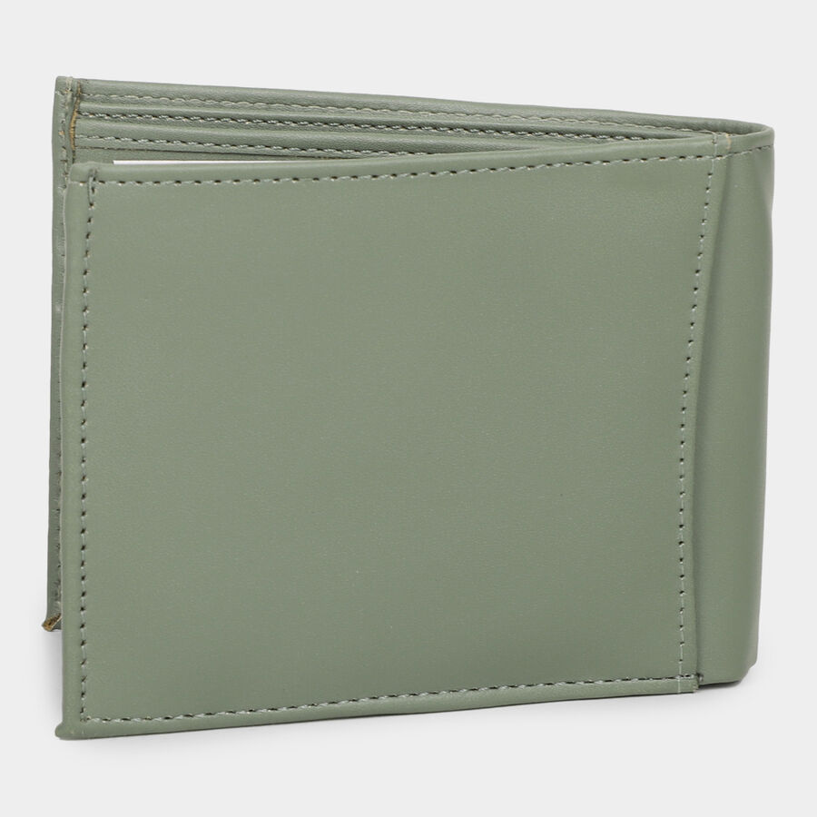 Men's Green Pu Wallet, , large