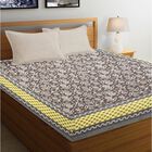 Grey Microfiber Double Bedsheet with Pillow Cover, , small