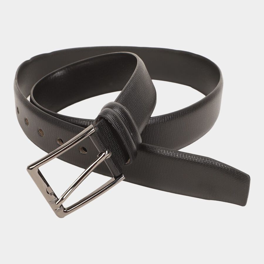 Men's Black Polyurethane Casual Belt, , large image number null