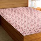 Pink Cotton Elephant Printed Single Bedsheet, , small
