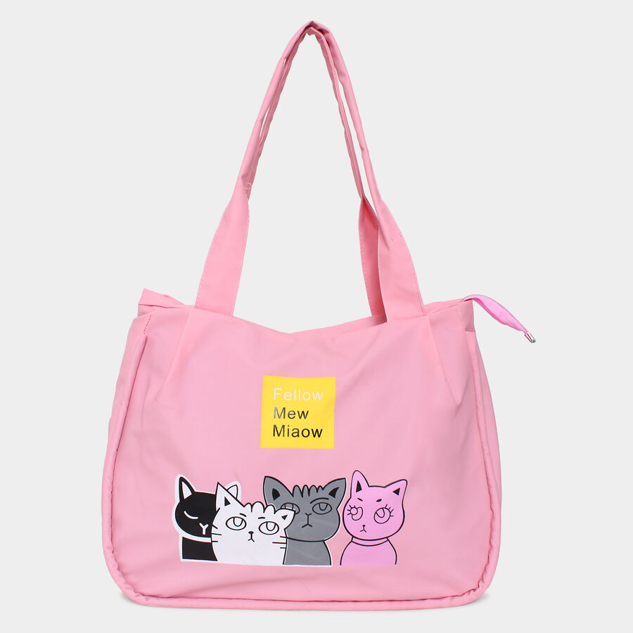 Women Printed Pink Hobo Bag, , large image number null