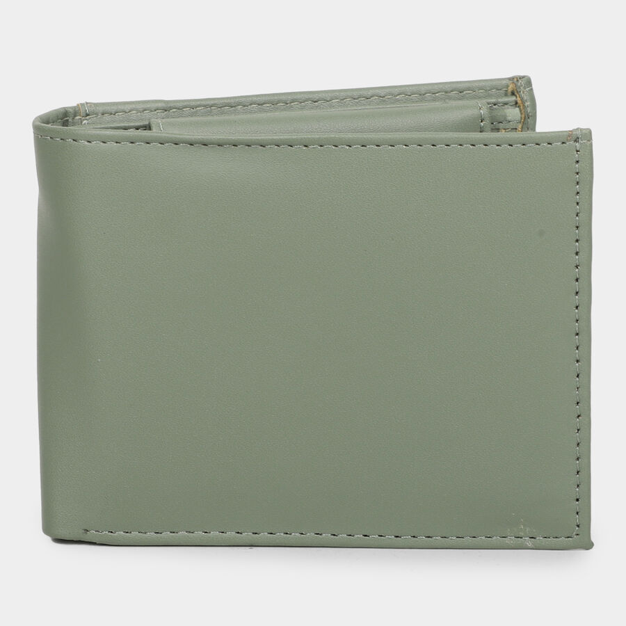 Men's Green Pu Wallet, , large