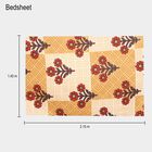 Red, Yellow Microfiber Single Bedsheet, , small