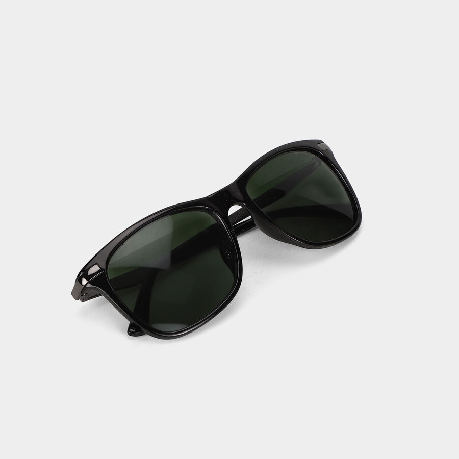 Men's Black Plastic Sunglasses, , large