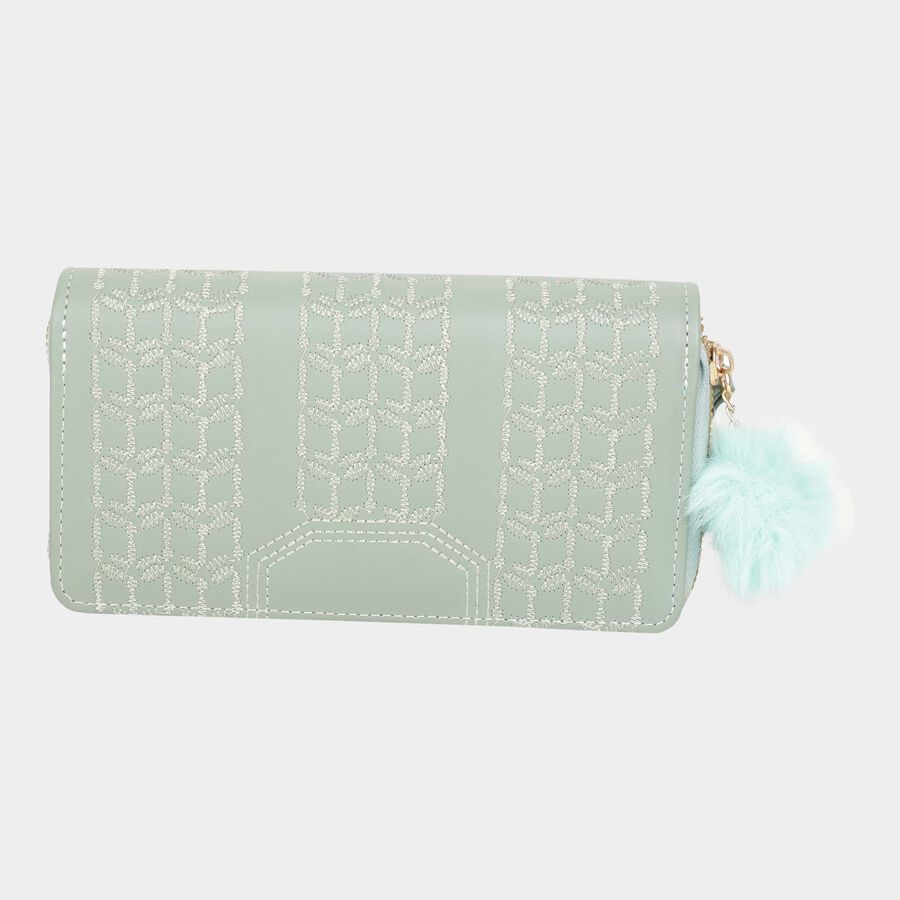 Women's Polyurethane Zipper Hand Pouch, , large image number null