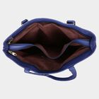 Women's Blue Polyurethane Tote Bag, , small