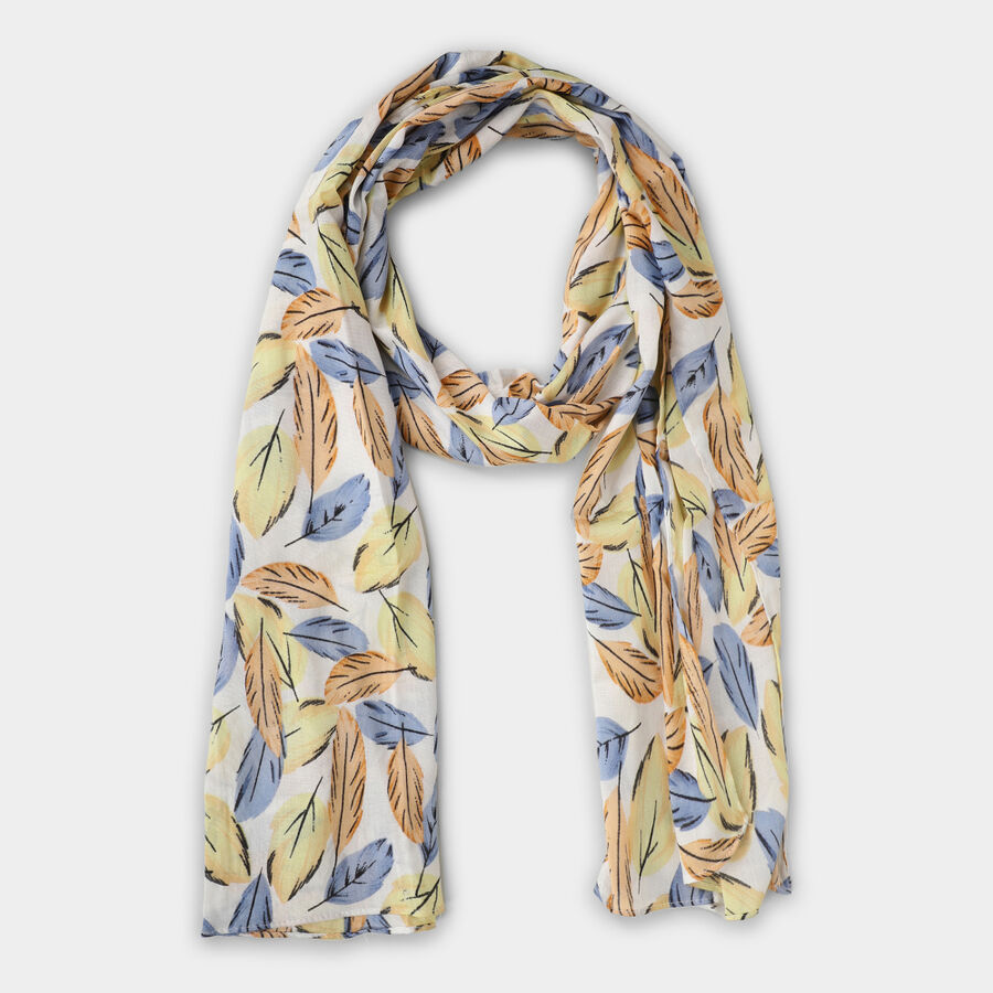 Women's Blue Nylon/Polyester Scarf, , large image number null