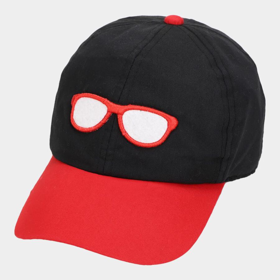 Kids' Black Canvas Cap, , large