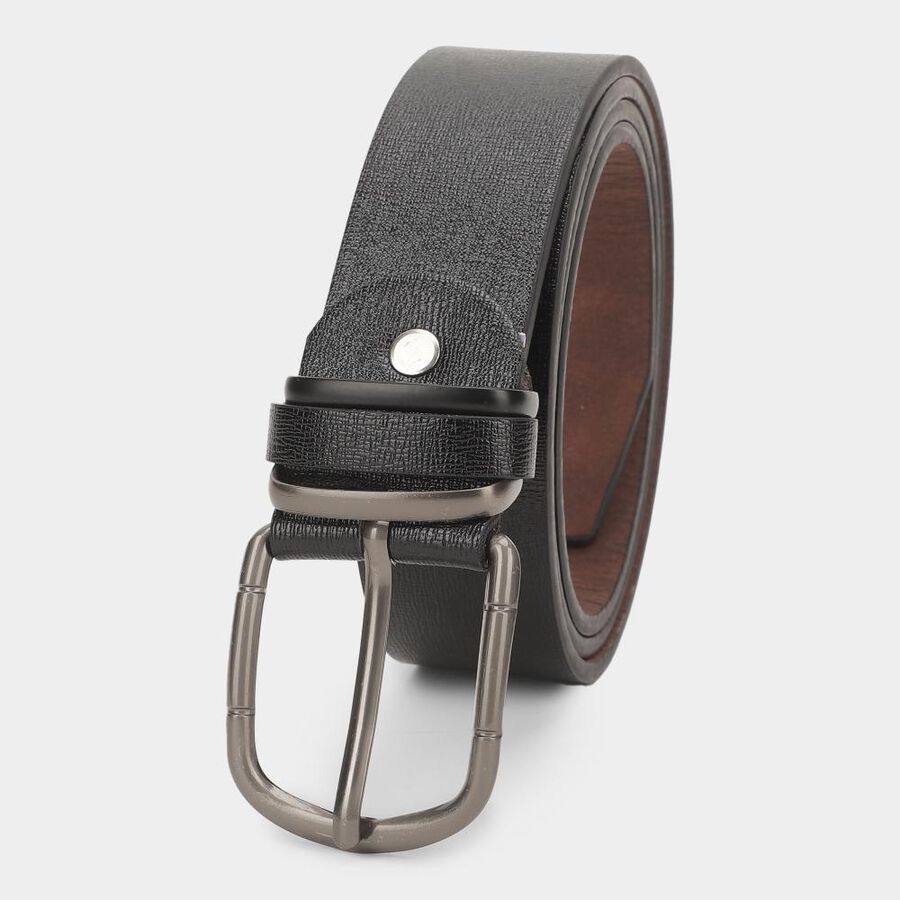 Men's Black Pu Casual Belt , , large image number null