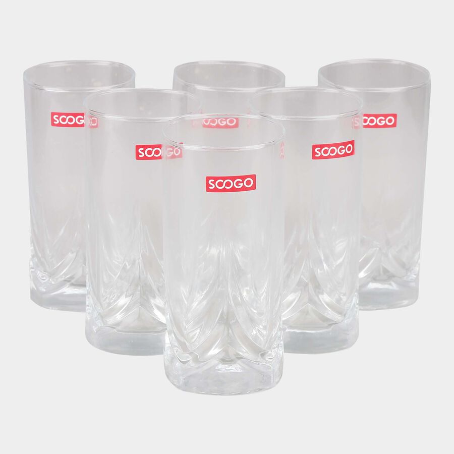 Glass Tumblers - Set Of 6, , large image number null