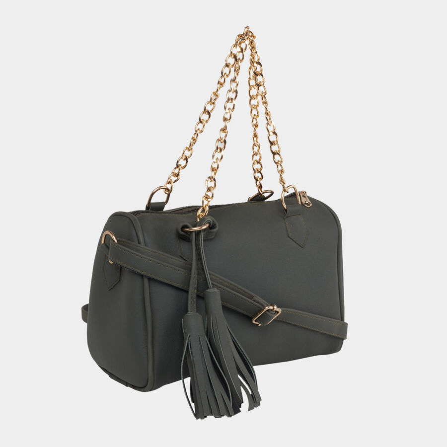 Women's Polyurethane Zipper Sling Bag, , large image number null