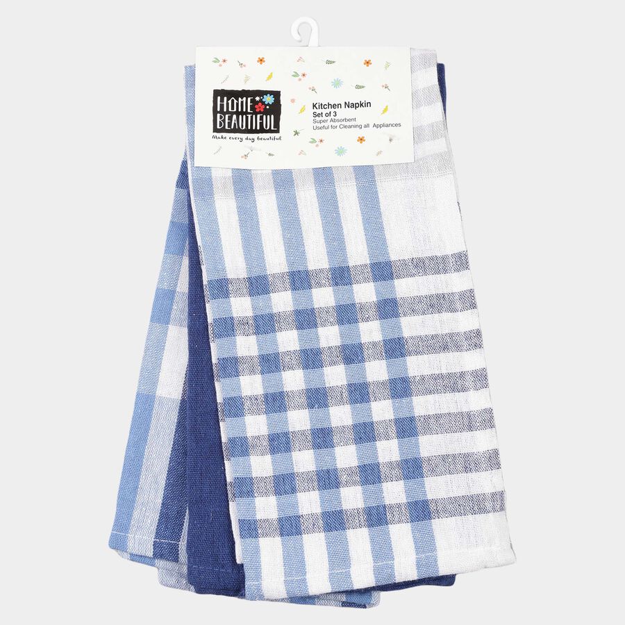 Set Of 3 Cotton Kitchen Napkin, , large image number null