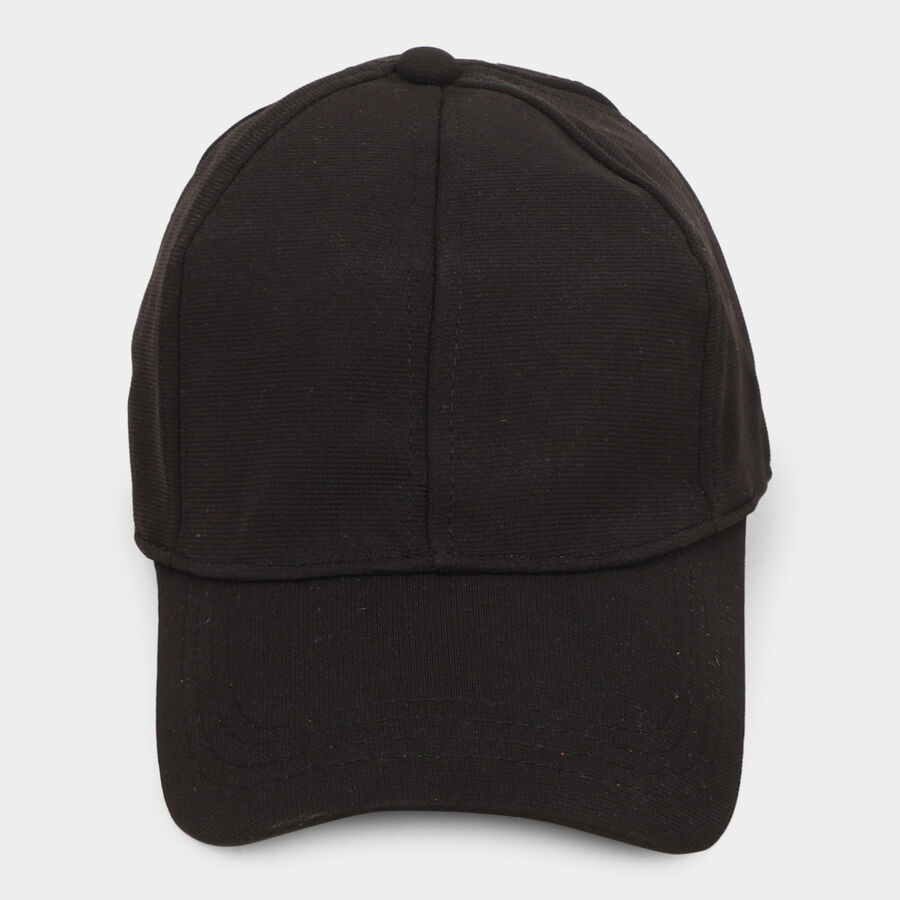 Black Men's Cotton Cap, , large image number null