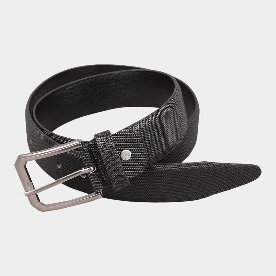 Men's Black Polyurethane Casual Belt, , large image number null
