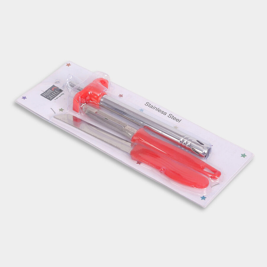 Gas Lighter, Knife And Peeler - Set of 3, , large image number null