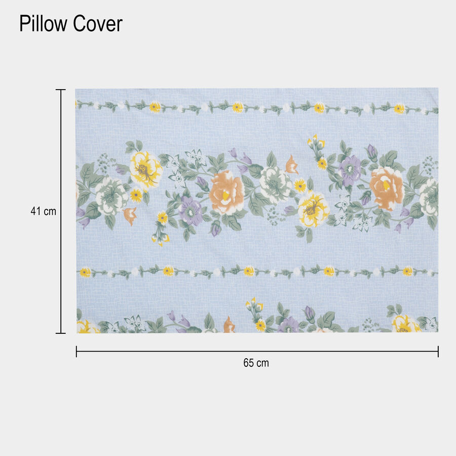 120 GSM Blue Polyester Double Bedsheet, , large image number null