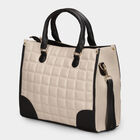 Beige Pu Hand Bag, , small