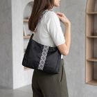 Women's Black Polyurethane Hand Bag, , small