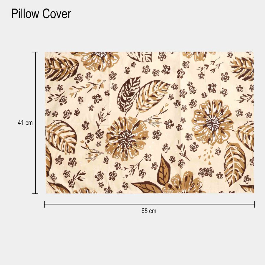 120 GSM Brown Microfiber Double Bedsheet With Pillow Cover, , large image number null