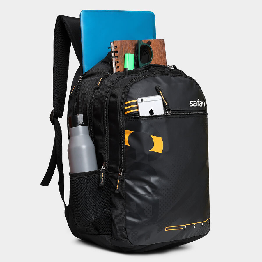 Black Polyester Back Pack, , large