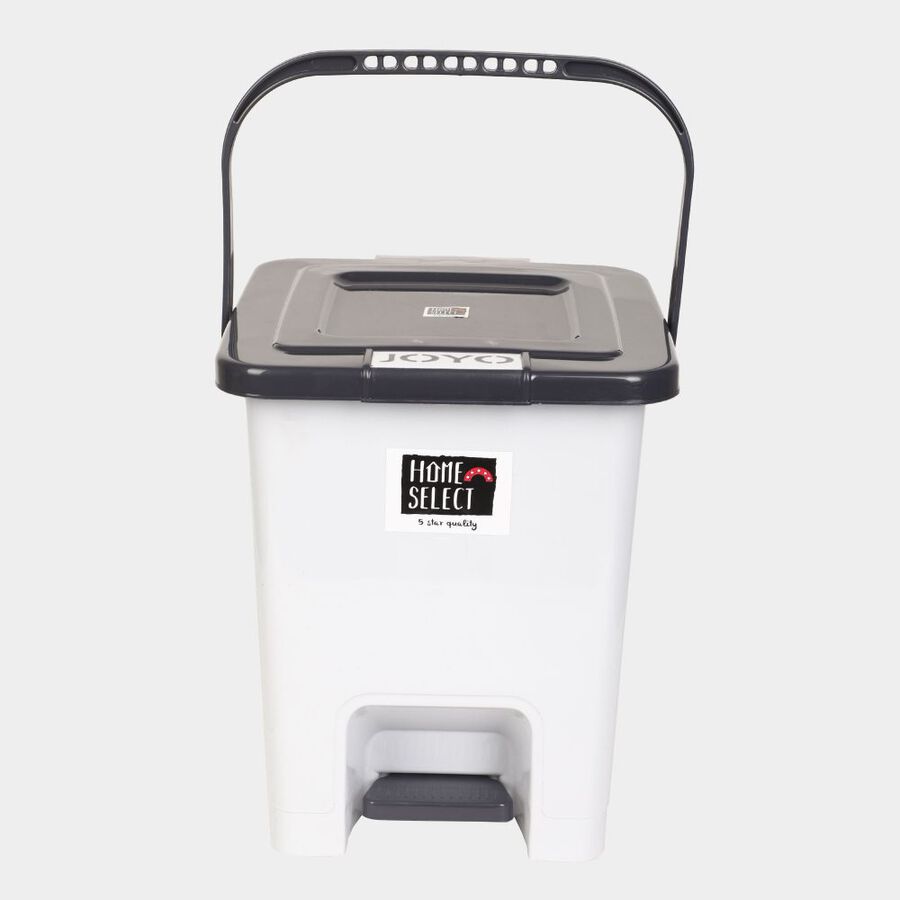 10 L Light Grey Plastic Dustbin, , large image number null
