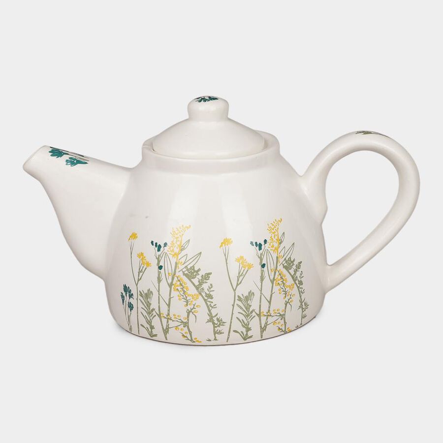 Stoneware Tea Set of 7 (6 Cups & 1 Kettle), , large image number null