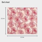 Pink Cotton Blend Double Bedsheet with Pillow Cover, , small