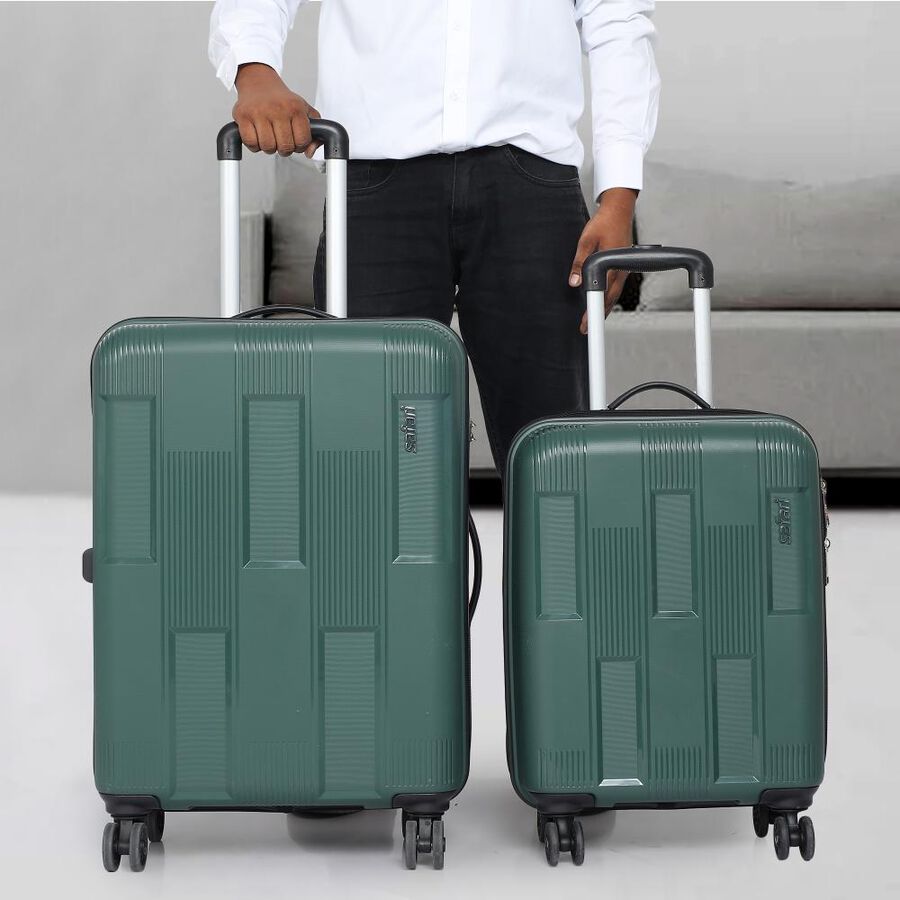 8-Wheel Polypropylene Hard Case Trolley, Set of 2, , large image number null