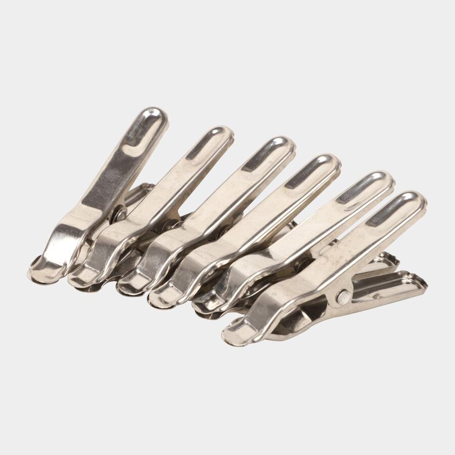 12 Steel Cloth Clips, , large image number null