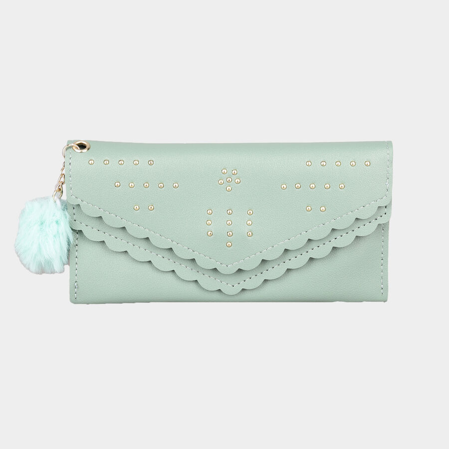 Women's Polyurethane Envelope/Zipper Hand Pouch, , large image number null