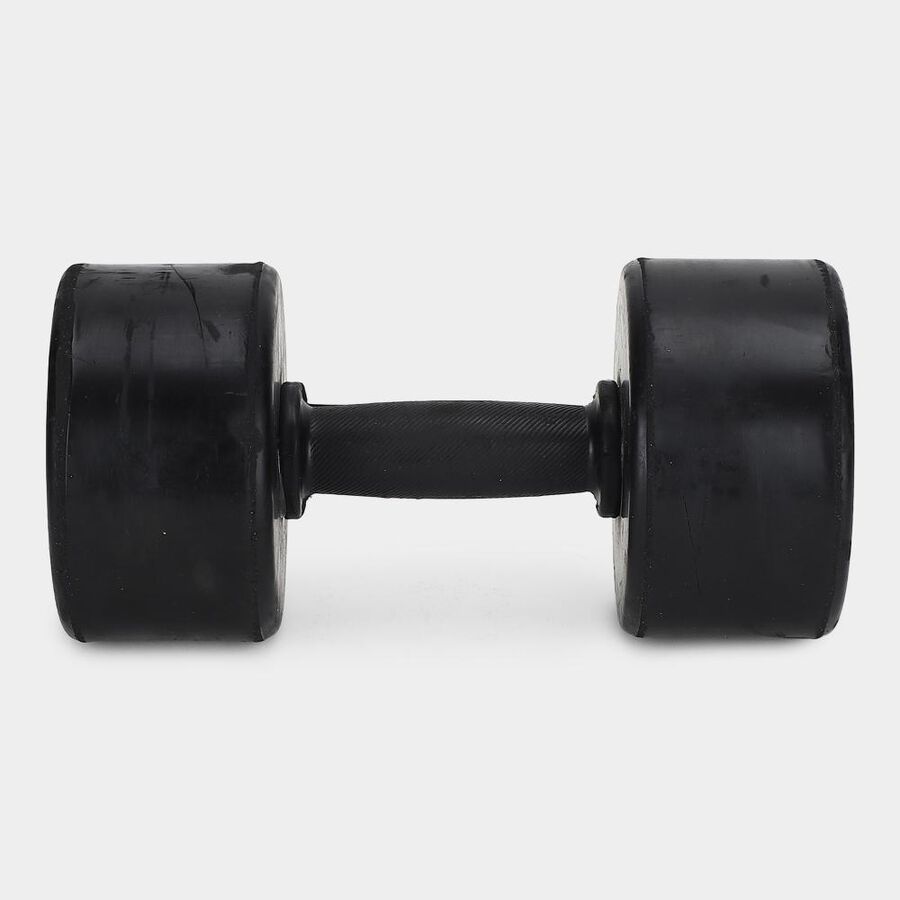 Black Rub-Iron Dumbbells, , large