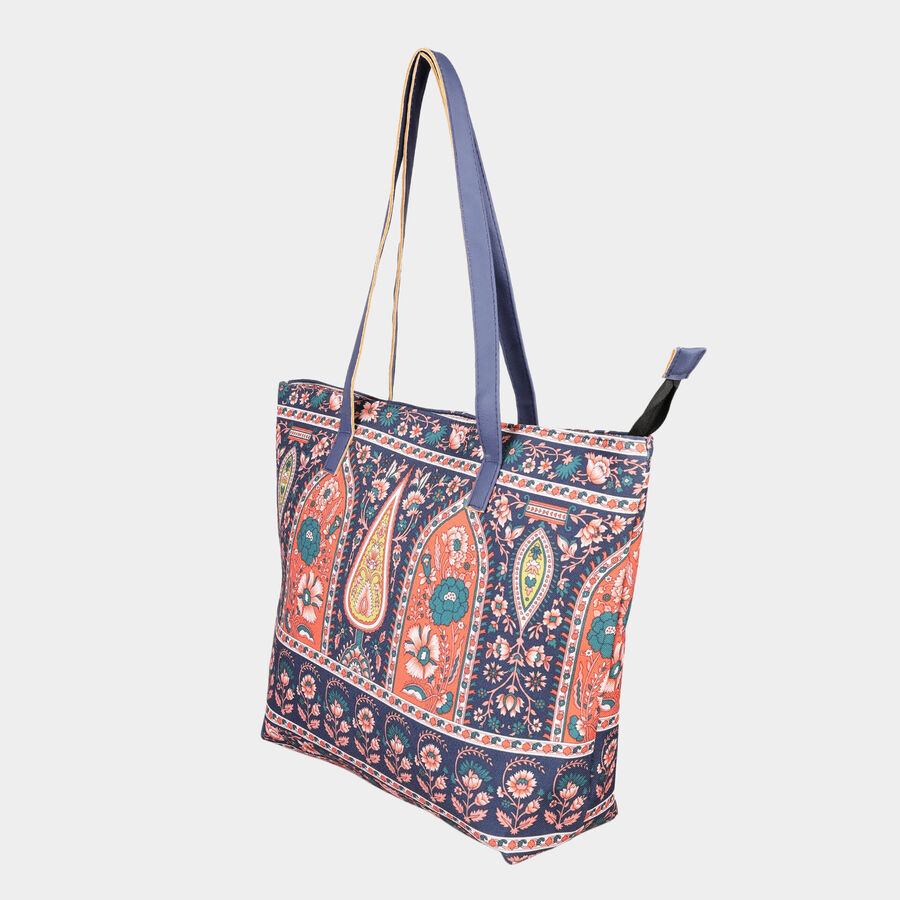 Women's Printed Canvas Shopping Bag, Medium, , large image number null