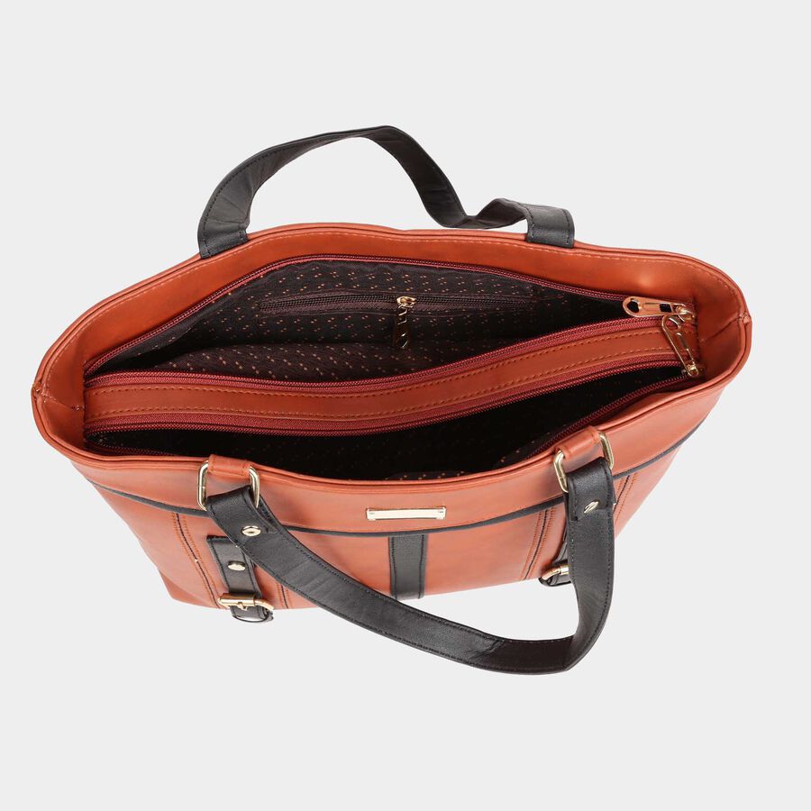 Women's Tan Polyurethane Hand Bag, , large image number null