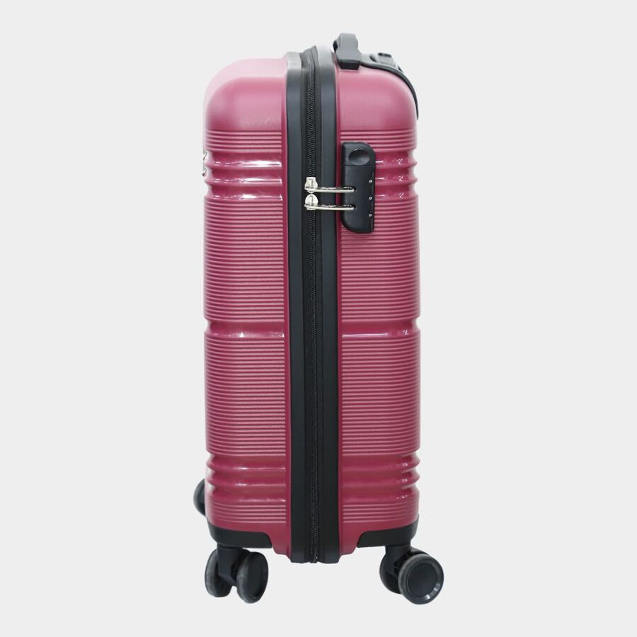 8-Wheel Maroon PVC Matee Hard Case Trolley, Small, , large image number null