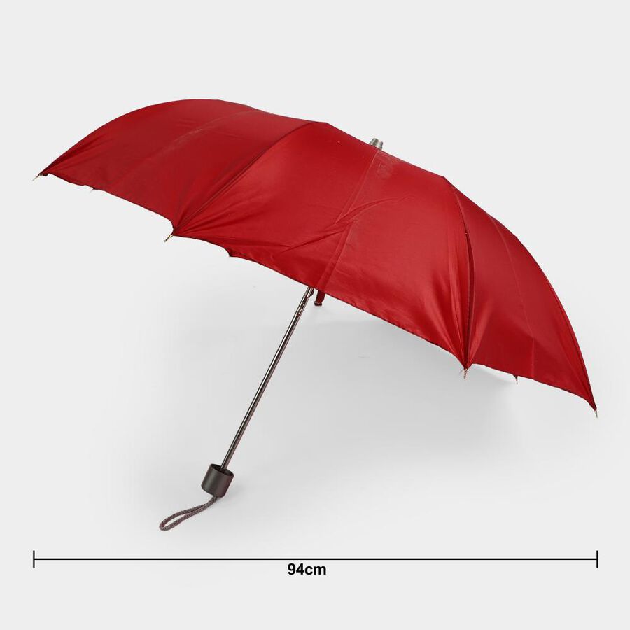 Men's Maroon Polyester Umbrella, , large
