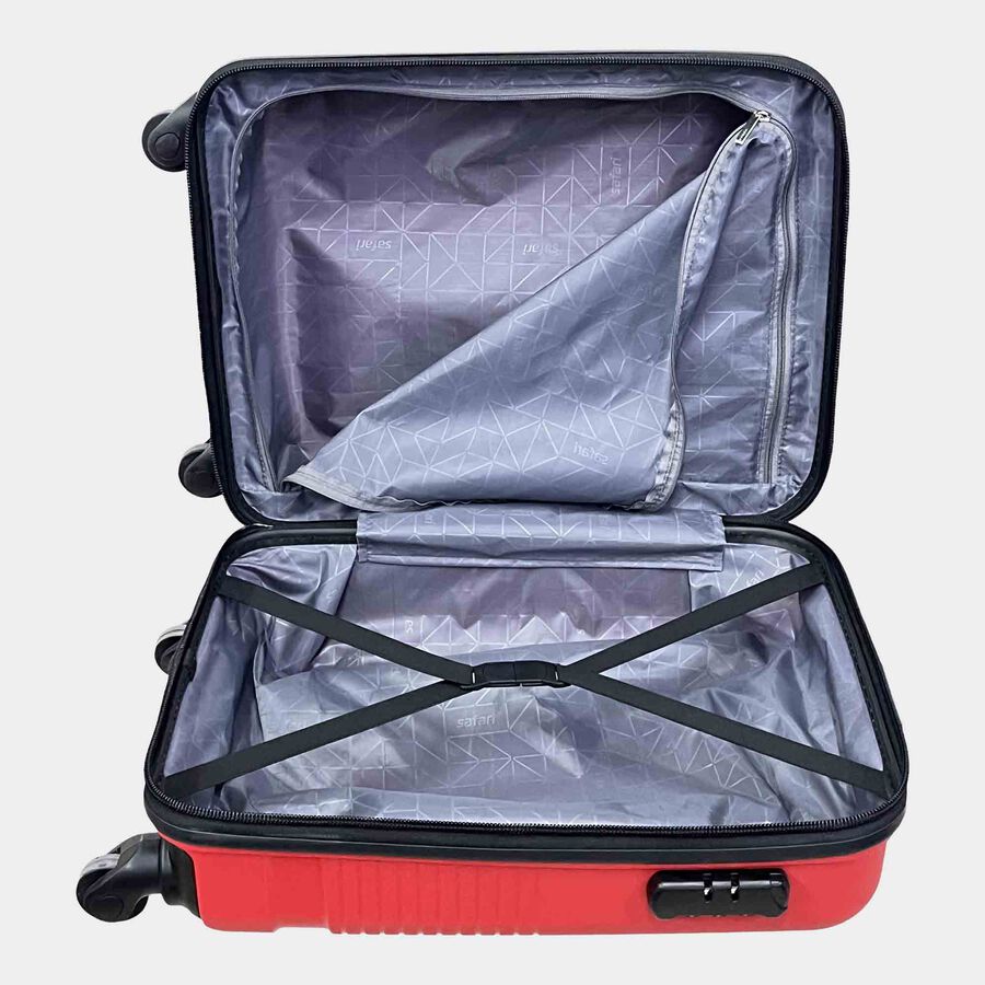 4-Wheel Red Polypropylene Hard Case Trolley, Small, , large image number null
