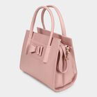 Women's Peach Polyurethane Tote Bag, , small