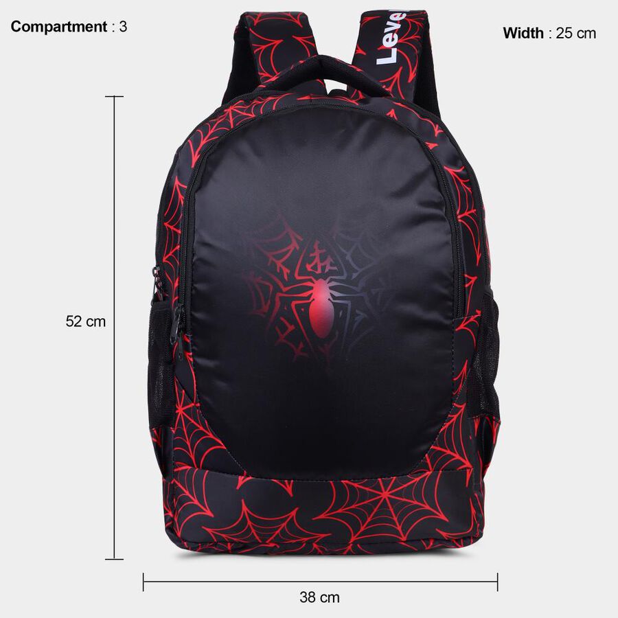 Black, Red Backpack with Laptop Sleeve, 35 L(Approx), , large image number null