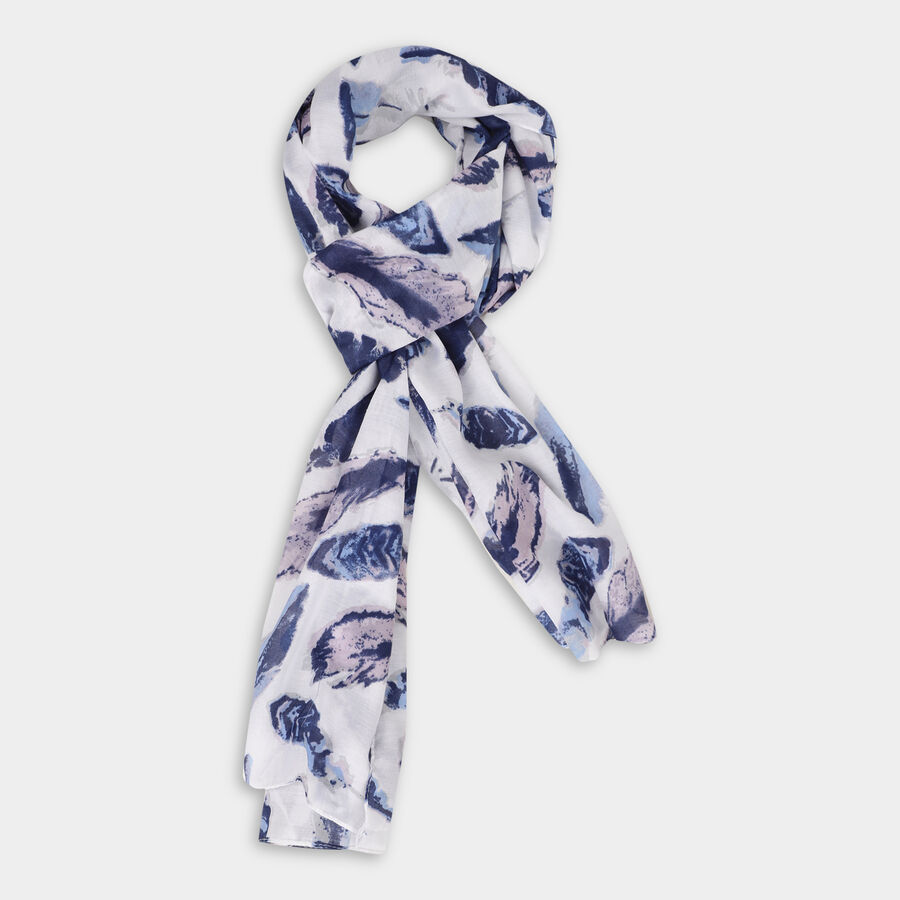 Women's White Cotton Scarfs, , large image number null