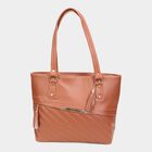 Women's Tan Polyurethane Tote Bag, , small image number null