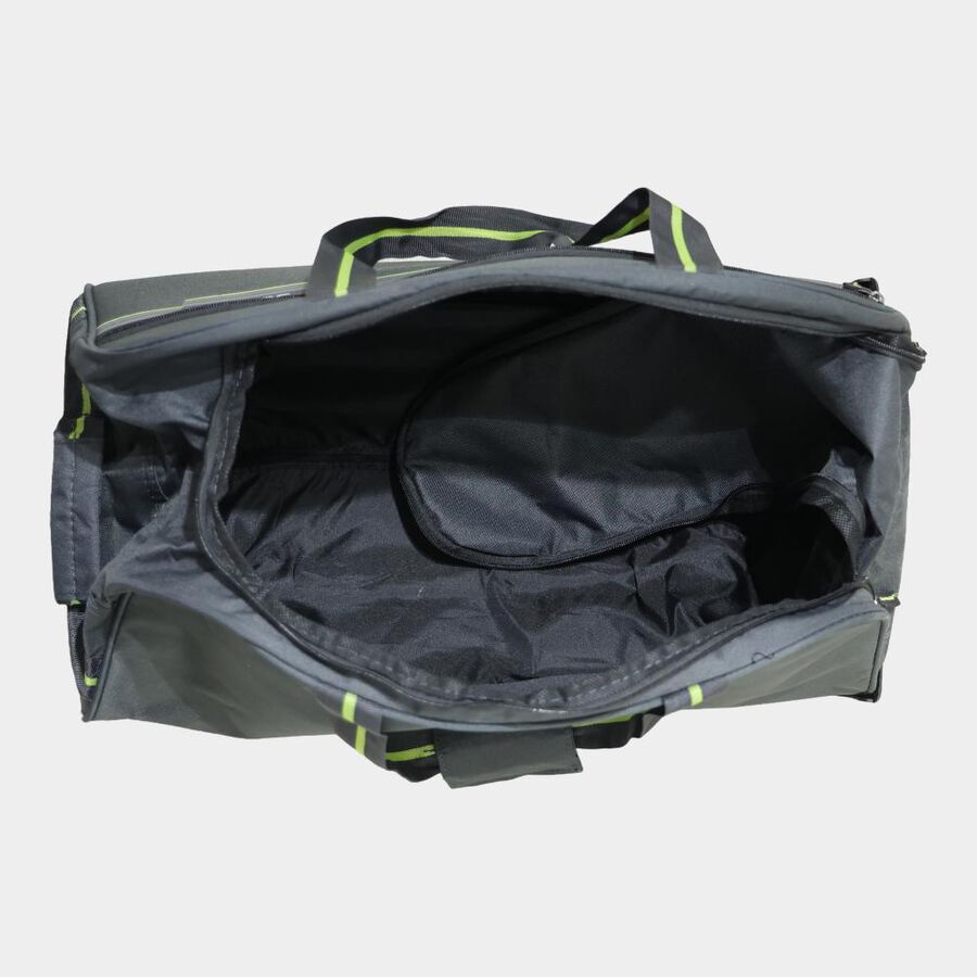2 Wheels Dark Grey Polyester Duffle Trolley,Small , , large
