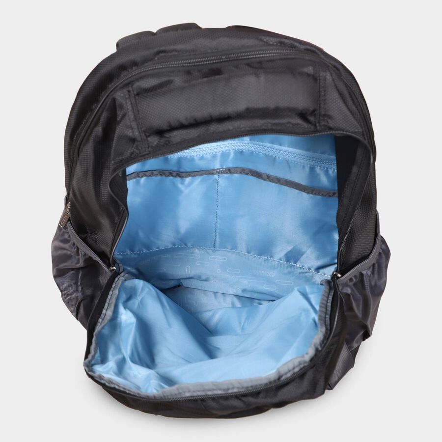 Dark Grey Polyester Backpack with Laptop Compartment, , large image number null