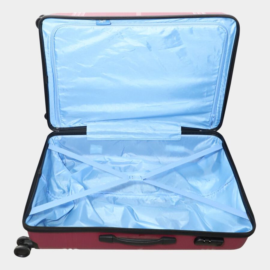 8-Wheel Maroon PVC Matee Hard Case Trolley, Large, , large image number null